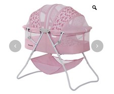 Karley Bassinet - Pink with Adjustable Canopy  Storage Bag