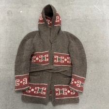 Vintage Knit Southwestern Aztec Cardigan Sweater Heavyweight Handknit