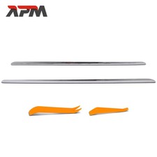 2x Zierleiste Stoßfänger Hinten Silber Chrom Chrom für Mercedes-Benz V221 W221