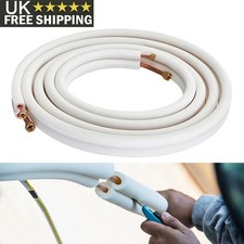 UK 1/4'' 3/8'' Air Conditioner Pair Coil Tube Insulated Copper Pipe 3/5 Meter UK