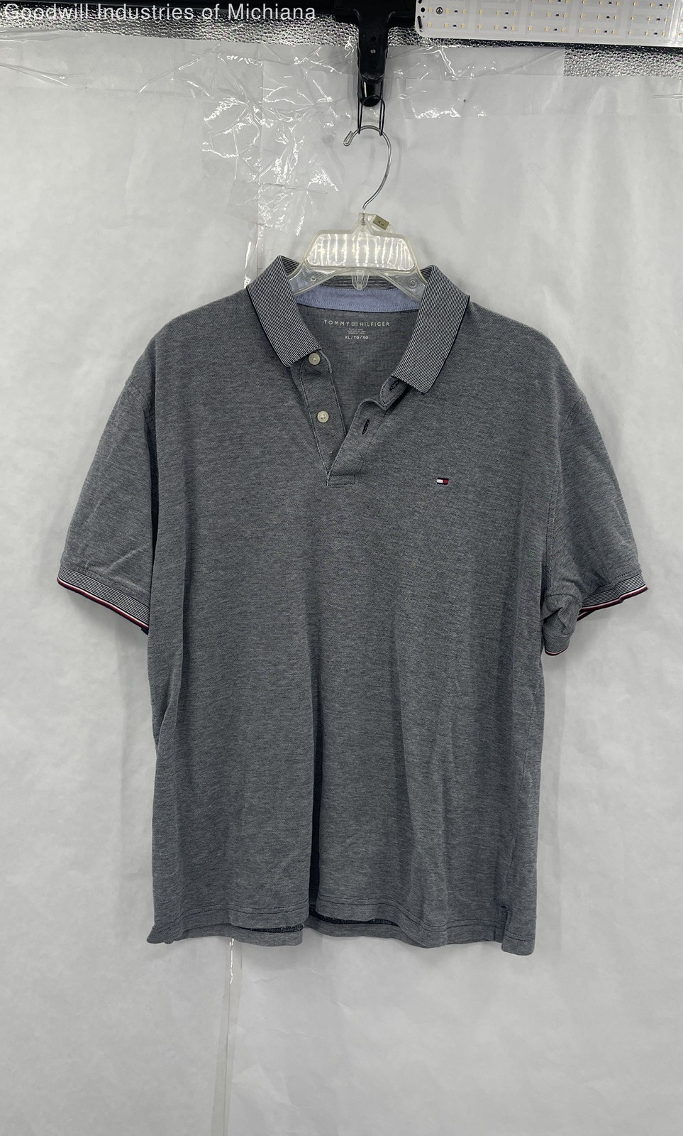 Tommy Hilfiger Men's Gray Polo Shirt Sz XL