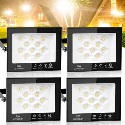 DEPMOG 4x 30W LED Inundador Proyector Exterior Foco Luz de Trabajo Blanco Cálido