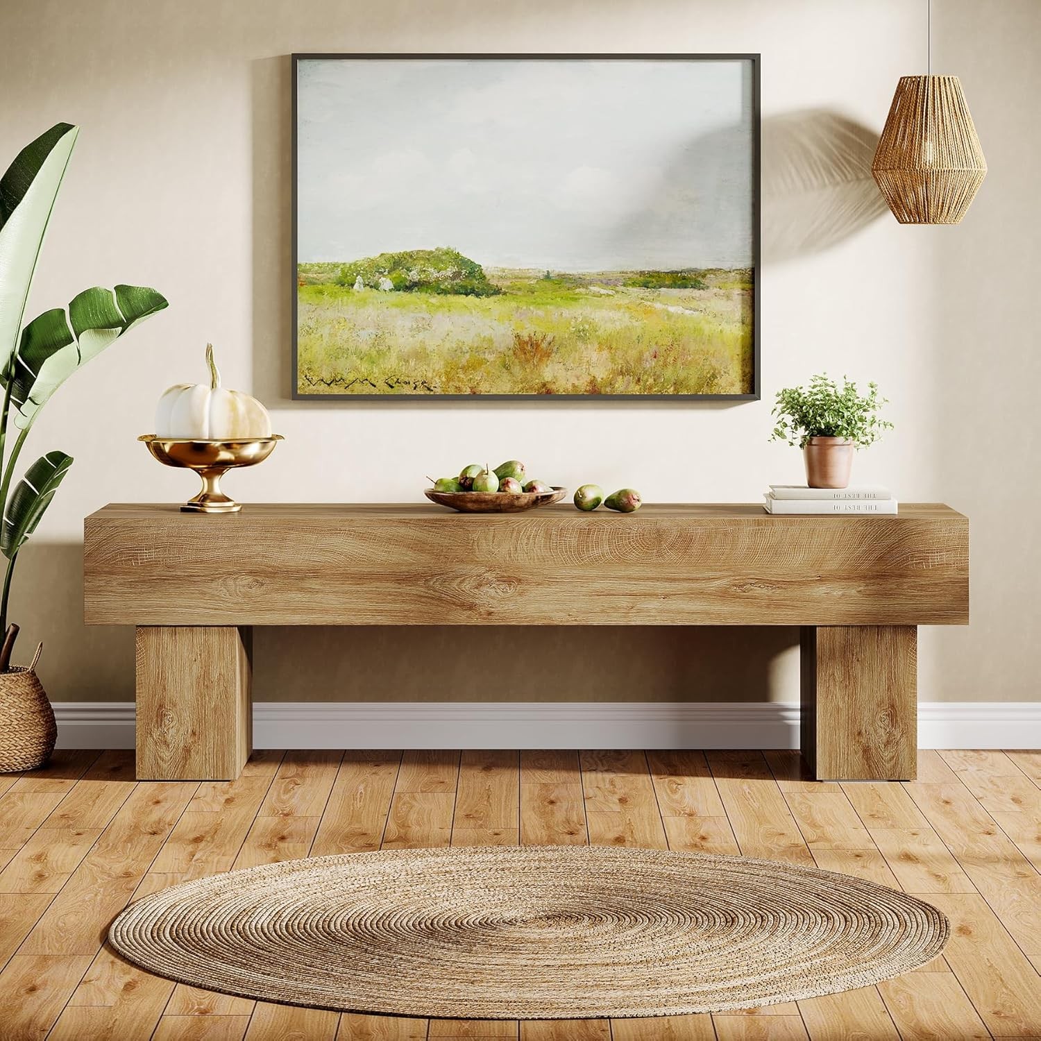 For 55/60/65 Inch Tv, Farmhouse Entertainment Media Center