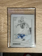 2018 Score - Rookies Bo Scarbrough #366 Black Plate 1/1 (RC)