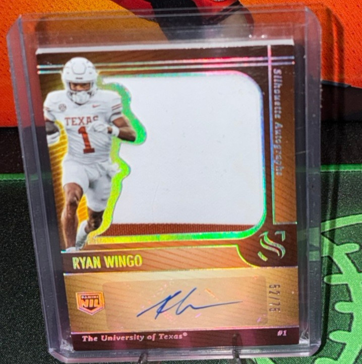 2025 Panini Silhouette Football Ryan Wingo Silhouette Autograph Patch /75