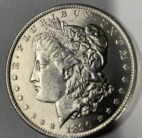 (B) 1890 SILVER AU MORGAN DOLLAR 1$