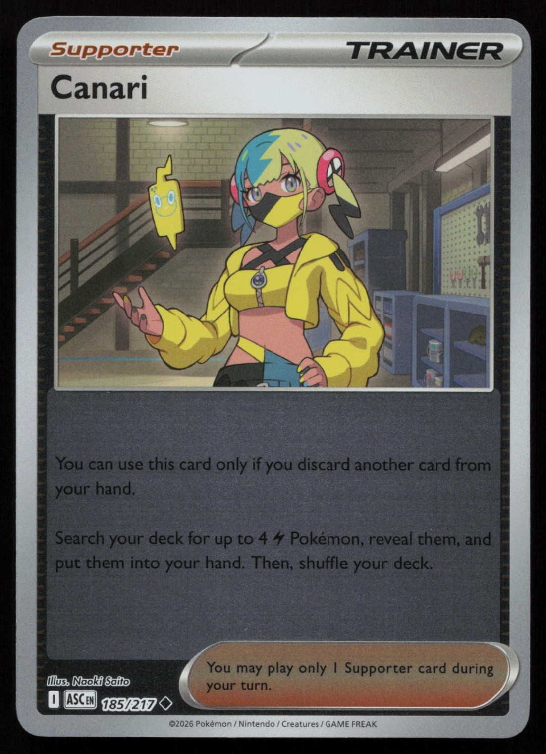 Canari Normal Uncommon ME: Ascended Heroes 185/217 NM