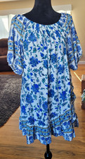 Artelier Nicole Miller Cottage Core Floral Dress ("peasant mini dress"
