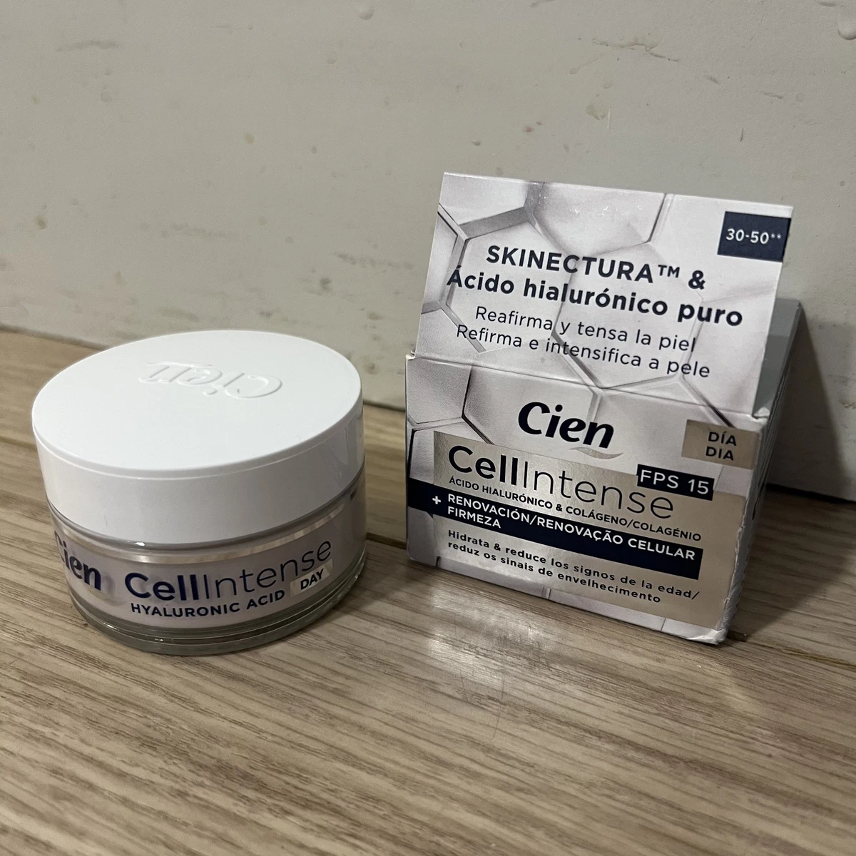 Lot De 4 Soins Visage Cien Cellintense - Crème Jour/nuit Anti-rides, Sérum, Soin Yeux - Avec Acide Hyaluronique