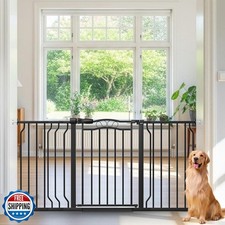 53.1-62.5 Inch Extra Wide Baby Gate, Pressure Mounted Dog Gate Indoor, Walk T