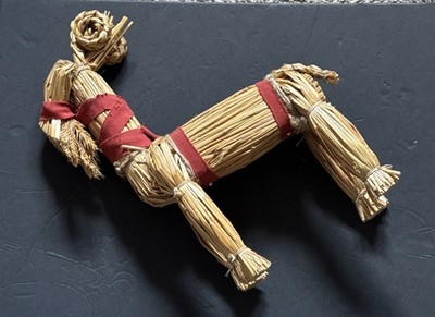 Scandinavian JUL BOK Swedish Straw Handmade Christmas Goat Figure 14'' Tall vtg
