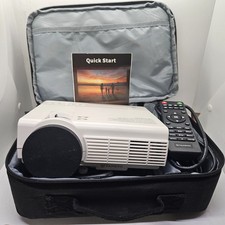 Vankyo Leisure 3 Q5 Home Theater Projector  Case Remote HDMI AV Cables - TESTED