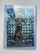 Xavier Legette RC 2024 Panini Mosaic #332 Reactive Blue Parallel Panthers (RC)