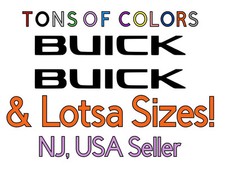 Two Buick Die Cut Vinyl Decals Drag Race Hot Rod Streetstrip Garage Gm Performa