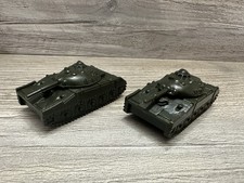 Vintage Battleground American Tank Lot Of 2 Green Color. Stationary/no Wheels