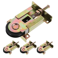 4pcs Metal Cabinet Door Rollers Sliding Door Wheels For Wardrobe Closet