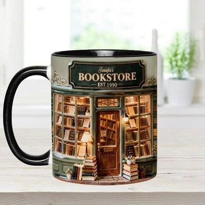 Love Books - Personalized Book  Accent Mug - Book Lovers