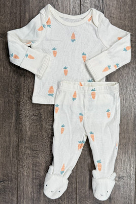 Baby Girl Clothes Nwot Carter's Just One You Newborn 2pc Carrot Bunny Outfit