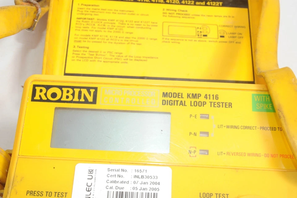 Robin Model KMP 4116DL Digital Loop Tester - Image 2 of 3