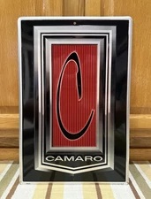 Chevrolet Camaro Sign Garage Parts Tools Oil Gas Bar Vintage Style Wall Decor 1