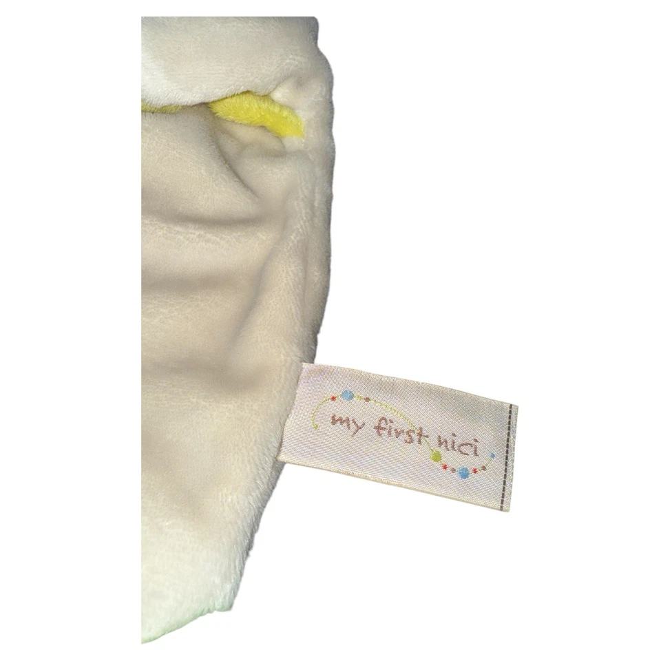 My First Nici Puppy Dog Lovey Mom Dad Equals Me manos anudadas verde crema amarillo Foto 3 de 3