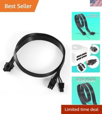 High-Performance 8 Pin to 6 2 Pin GPU Power Cable - 67cm, Black, Compatible w...