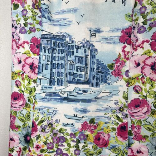 Gabby Skye Floral Print Sheath Dress 12 Venice Flowers Stripes Sleeveless - Picture 2 of 6