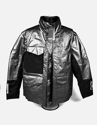 nike tech pack metallic silver jacket