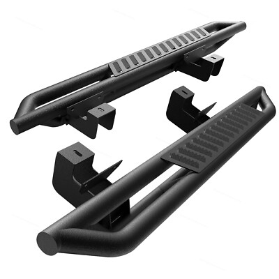 2PCS Step Running Boards Armor Nerf Bars Black Fits 07-18 Jeep Wrangler JK 2DOOR