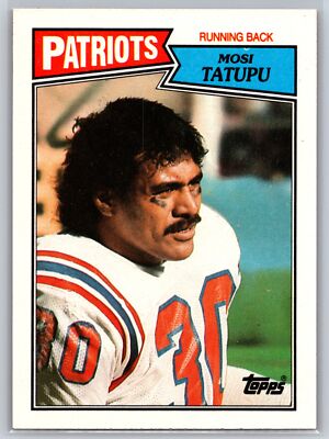 1987 Topps #100a Mosi Tatupu New England Patriots
