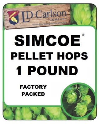 HOPS HOP PELLETS SIMCOE DUAL PURP 1LB NITRO FOIL FACTORY PACKED BREWING BEER KIT