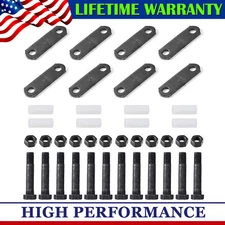 2 Set Racewill Trailer Shackle Kit Tandem Axle Trailer Kit for Double Eye Spring