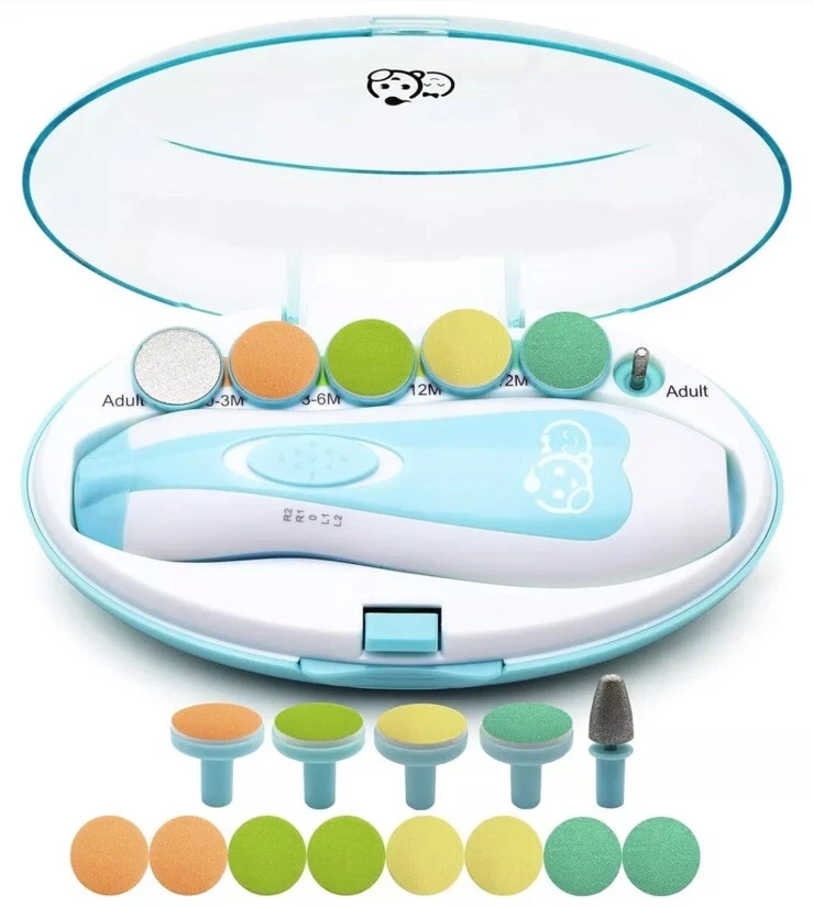 Royal Angels Baby Nail File, 21 in 1 Set with Labels, Electric Kit, Blue
Opens in a new window or ta