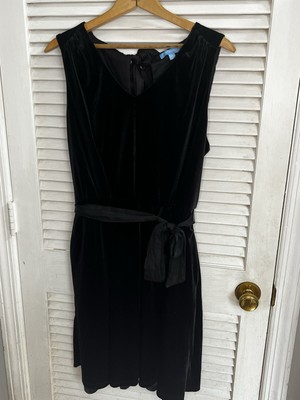 Draper James RSVP  Dress Velvet Bow Back Ribbon Knot Waist Sz XL , LBD, Classic