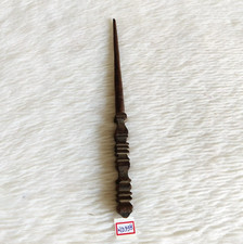 Ancienne Épingle Cheveux Dague Tribal Primitive En Bois Motif Rose Lady WD998