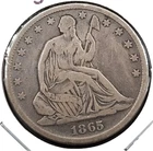1865-S Seated Liberty Half Dollar | CHOICE VERY GOOD (VG+)