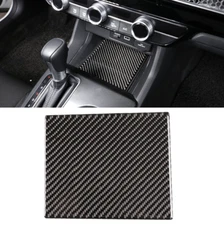 Real Carbon Fiber Console Front Storage Slot Panel Trim Cover Fits 22-25 Civic
