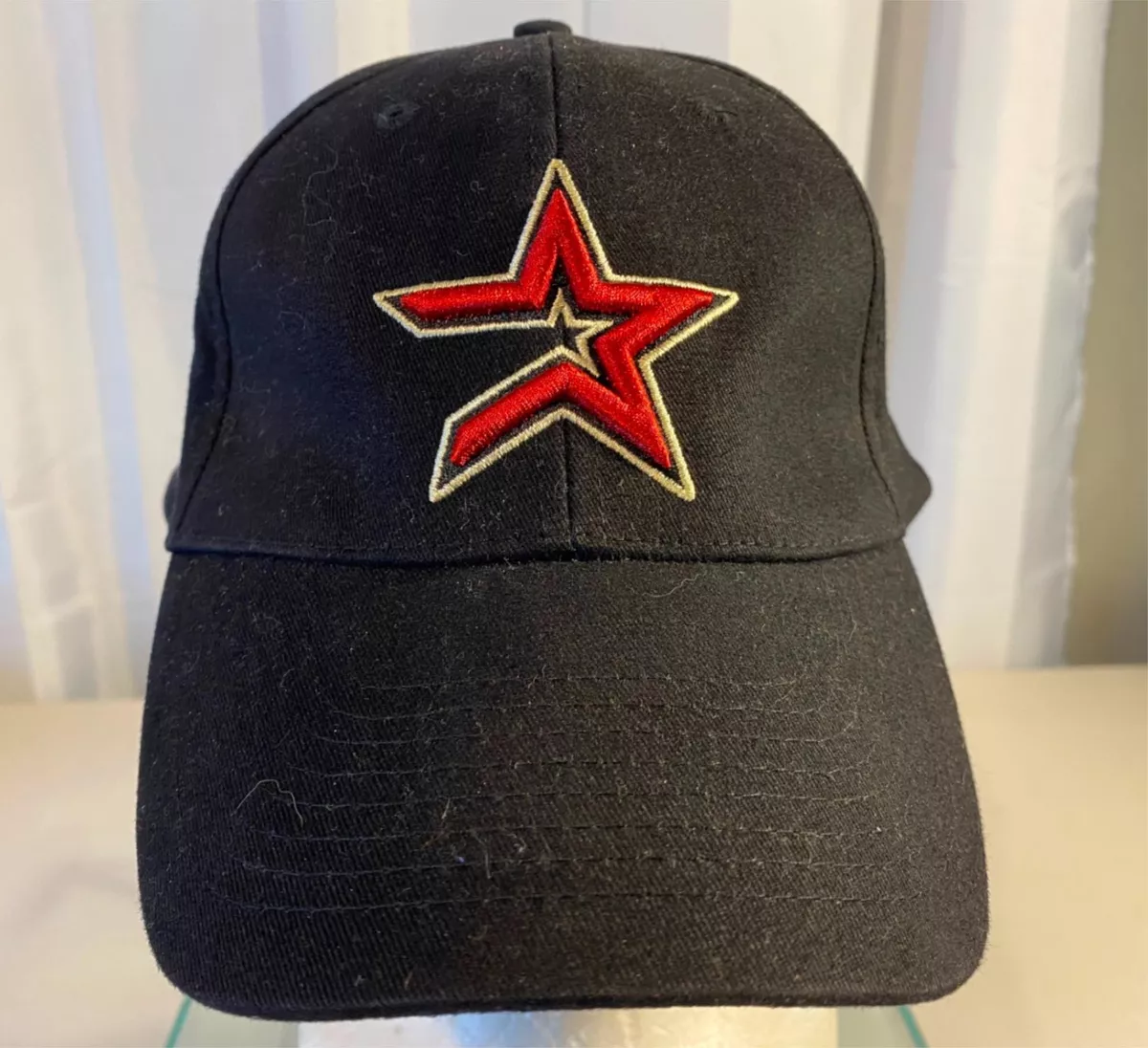 Houston Astros MLB Throwback Retro Hat Cap Black / Red Star Adult Men  Adjustable