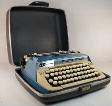 Vintage SCM Smith Corona Galaxie Deluxe Manual Portable Typewriter With Case thumbnail