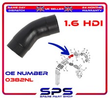 Intercooler Pipe Turbo Hose For Peugeot 2008 207 208 3008 Partner 1.6 Hdi 0382NL