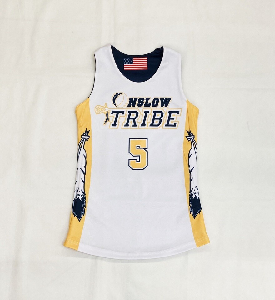 Onslow Tribe Lacrosse Reversible Sublimated LAX Jersey Youth M Navy