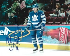 SERGEI BEREZIN In ACTION w/Throwback Jersey AUTO Signed 8x10 TORONTO MAPLE LEAFS