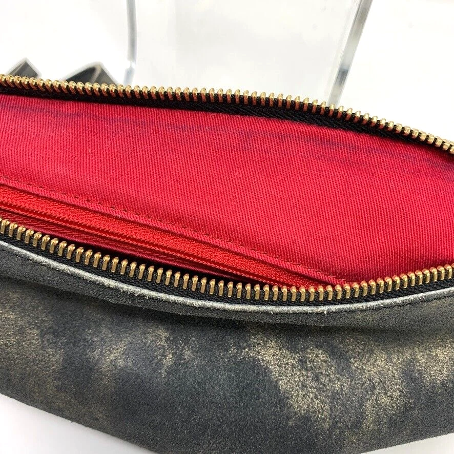 Hammitt Nash Women's Handbag Purse Charcoal Distressed Gold Leather Crossbody - Image 3 of 4