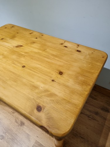 Vintage Pine Farmhouse Dining Table Desk Side 4ft - Picture 11 of 12
