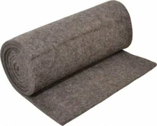Pressed Gray Wool Blend Felt Sheet, 70% Wool, 72" L x 12" W x 1/4" Thick
