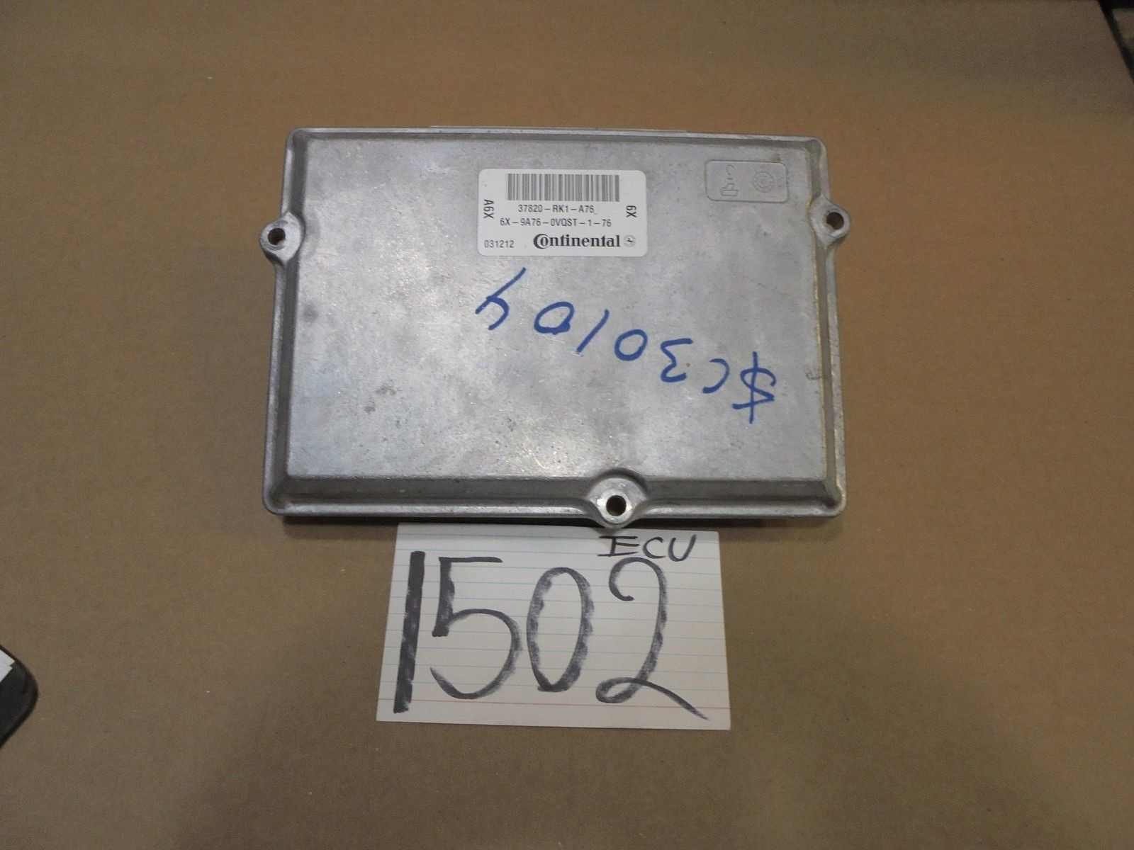 12 Acura TL 3.5 L #1502 Engine Computer ECM ECU 37820-RK1-A76