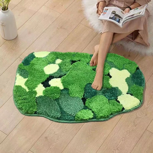 Moss Shag Area Rug for Bedroom Living Room Floor Mats Non-slip Thick Washable - Picture 38 of 44