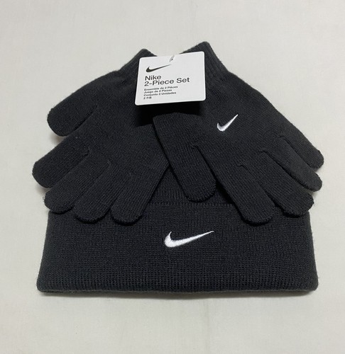 Nike 2-Piece Beanie and Gloves Set Color Dark Gray Size O/S New With Tags. - Picture 2 of 3
