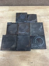Vintage Lot Of 8 Mayer China Original Pattern Copper Printers Blocks Pittsburgh 