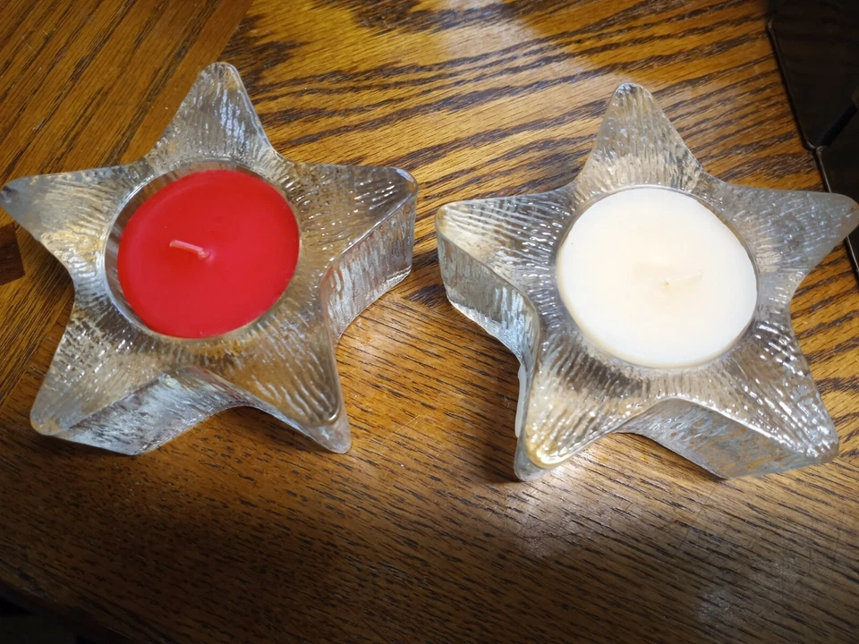 Стеклянные звездчатые подсвечники - Изображение 2 из 2